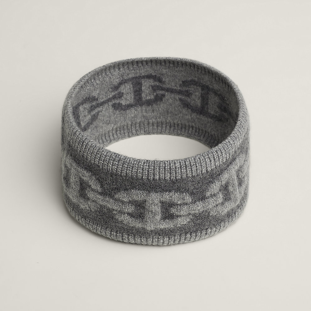 雑誌表紙掲載人気商品⭐︎HERMES ヘアバンド M ブラウン・ホワイト